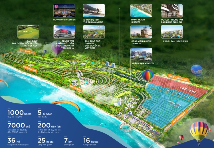 Quy hoạch tiện ích đẳng cấp tại Novaworld Phan Thiết