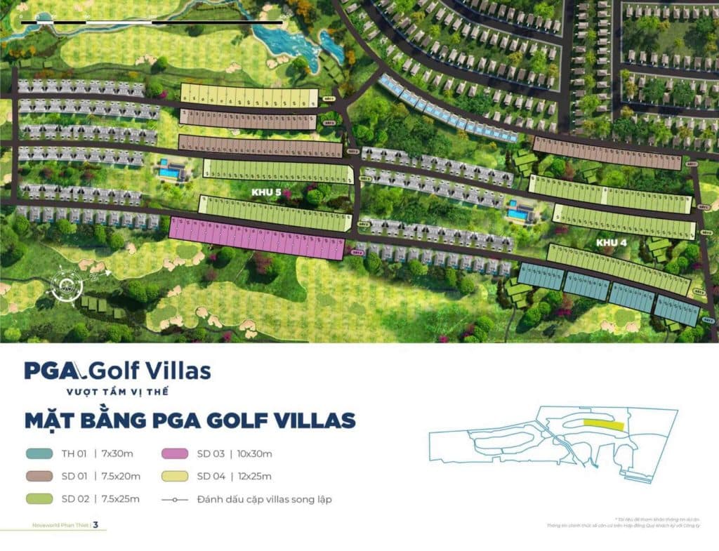 LAYOUT PGA GOLF VILLAS TẠ IDỰ ÁN NOVAWORLD PHAN THIẾT